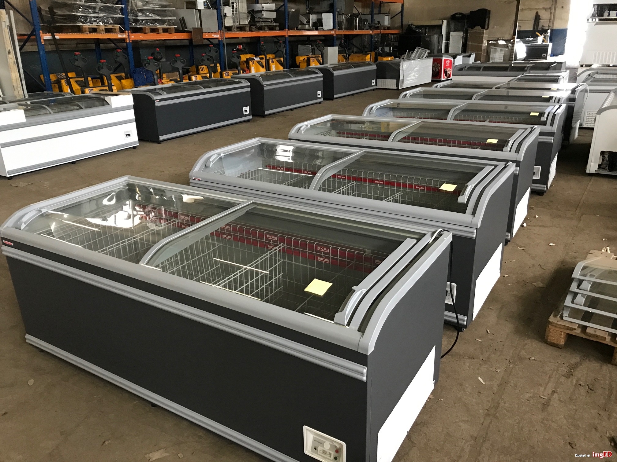 VENUS Series Static Cooling Freezer Display Case with Low-E Sliding Top