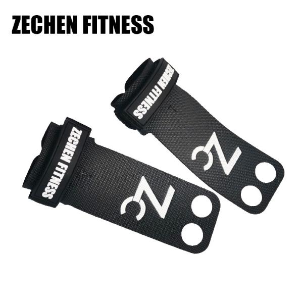 2 Holes Gymnastics Hand Grips For Pull Ups 2mm Black Diamond Microfiber Leather