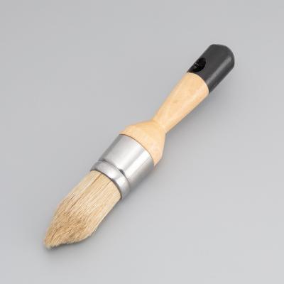 Escova de pintura 2pc da cera 1in redondo liso para a mobília ou a decoração da casa