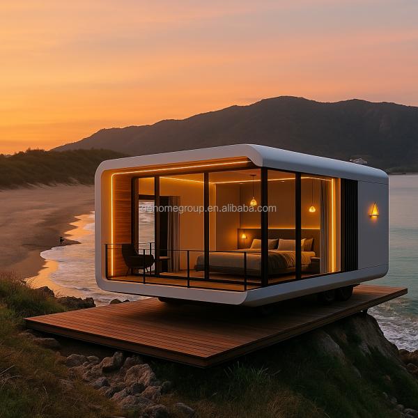 Modern 20FT/40FT Steel Prefab Pod Contemporary Prefabricated House Living Room Bedroom Mobile Container Space Capsule