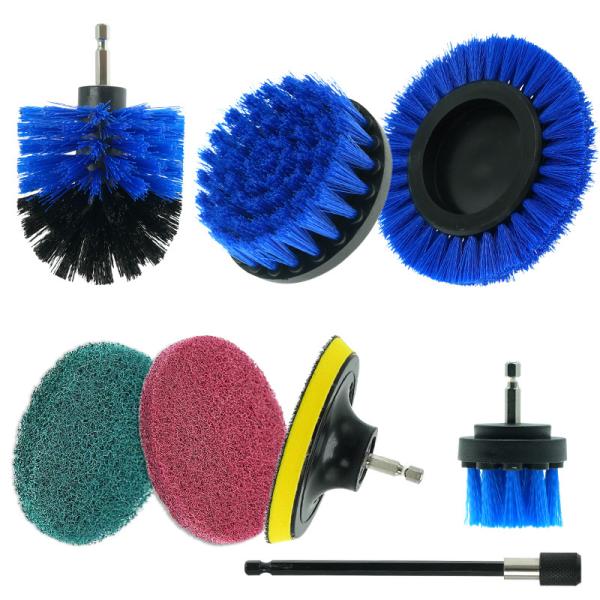 6inch Electric Drill Attachment Brush Power Scrubber Kit For Household Cleaning