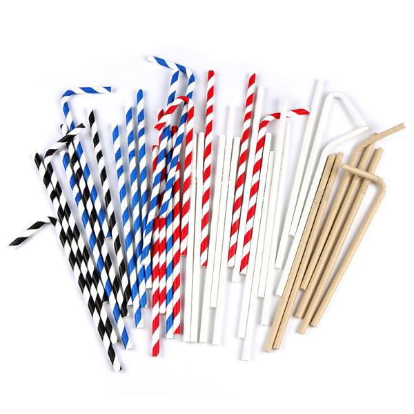 U Shape Paper Drinking Straws for Disposable in Eco-Friendly Food Beverage Stores