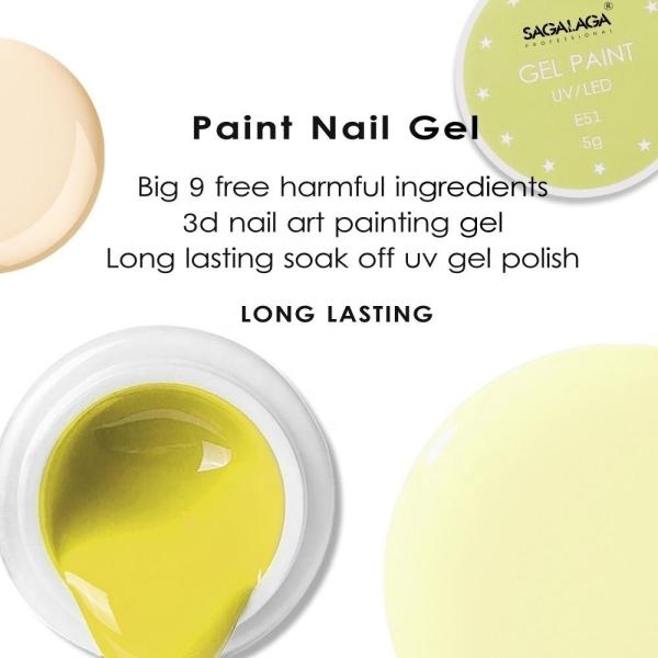 Peinture à haute pigmentation en noir et blanc pots de peinture en pot peint en ligne nail art peinture au gel métallique