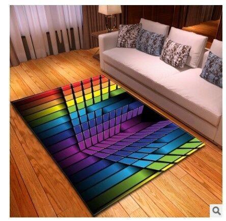 Living room large carpet, bedroom floor mat, scenic, artistic, cute, non slip decorative, and cold insulation mat