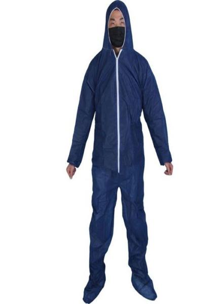 O terno descartável da combinação do filme Microporous, laboratório descartável veste a resistência de abrasão