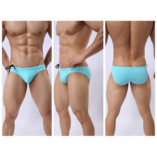 Surfing Swimming Boxer Shorts Underwear Low Rise Mens Sexy Undies Swimwear Drawstring Closure
