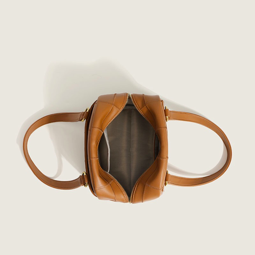 28cm 16cm PU Shoulder Bag Embroidery Thread Checkered Shoulder Bag