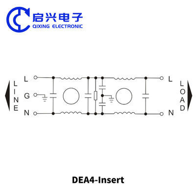 DEA4 Insert Single Phase EMI Filter 1500VDC Line Line