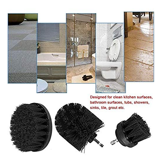 7 Piece Drill Cleaning Brush With 6 Inch Extender Baked On Food Remover