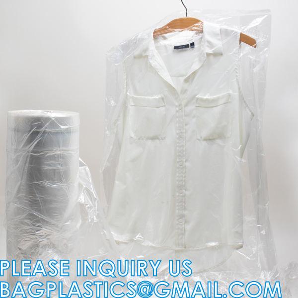 Compostable Dry Cleaning Perforated Clear biodegradable Garment/Laundry/Clothing Bags On Roll, Apparel Covers