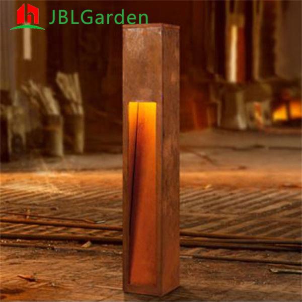 Outdoor Garden Lights Weathering Steel Rust Path Light Garden Bollard Lights Urban Bollard