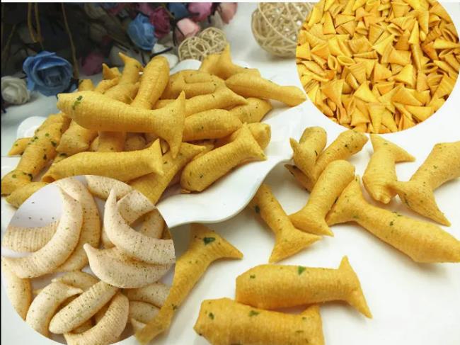 Extruded Fried Snack 3D Flour Bugles Chips Making Machine 50HZ