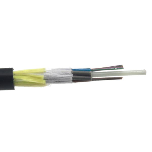 12 24 48 72 Hilos HDPE Kevlar 100m Span ADSS Fiber Optic Cable