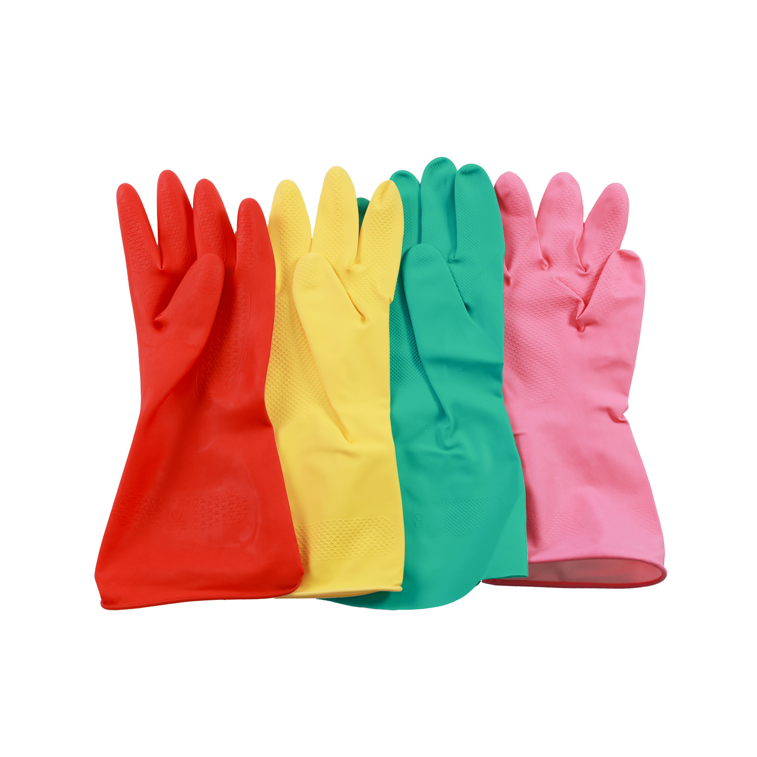 Latex Long Cuff Rubber Gloves Thick Heavy Duty Dishwashing Gloves Reusable