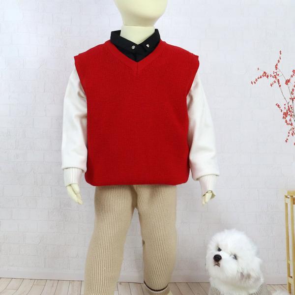 Boys Vest Sleeveless Pullover Baby Children Sleeveless Sweater