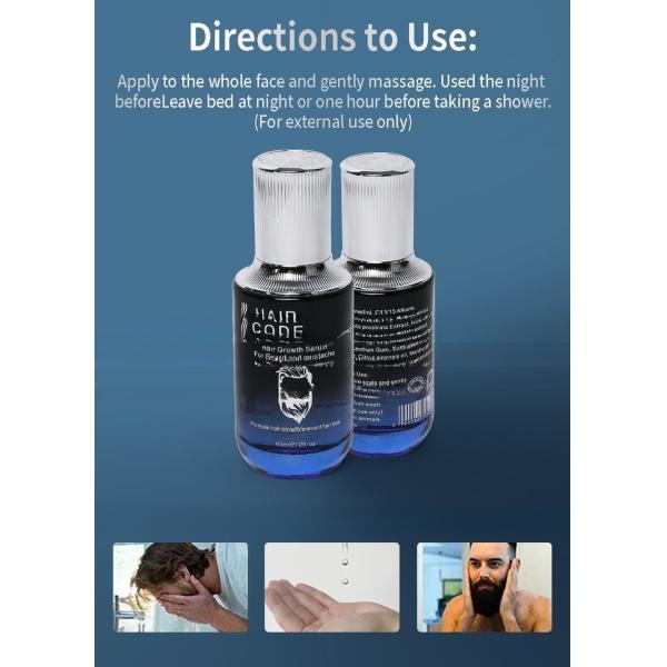 Beard Growth Serum Oil 100% Natural Original Hair Code Serum Private Label Factory Wholesale Price