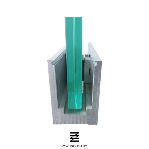 H100mm X W62mm Aluminium U Section Channel For Stainless Steel Railing Base