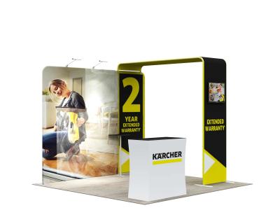 10 Ft Trade Show Booth Displays , Trade Show Display Stands Wall Aluminum Frame