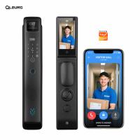Qleung S958Max télécommande vidéo appelant avec 3D Face Palm Identification d'empreintes digitales Code de carte clé Déverrouiller Tuya Smart Home Door Lock