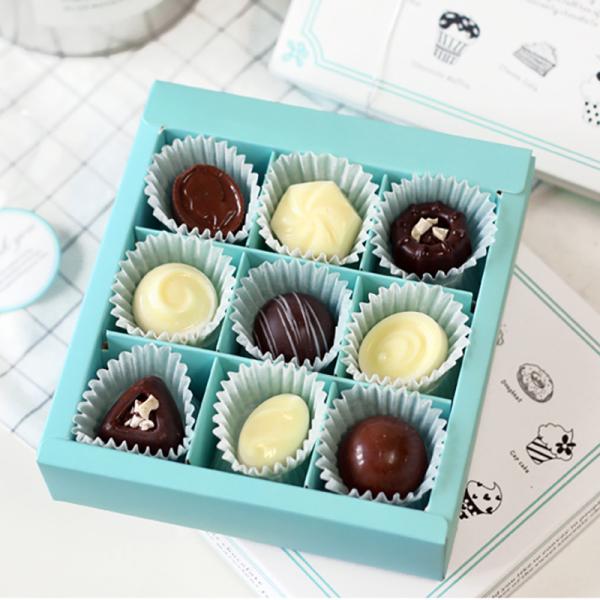 Macaroon Empty Chocolate Boxes Stamping Custom Valentine'S Day Chocolate Box