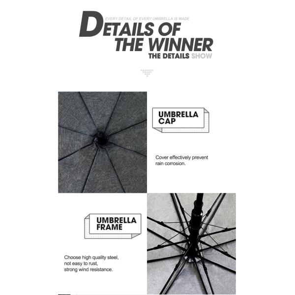 190T Nylon Double Layers Windproof Golf Umbrella 59 Inch Large Arc