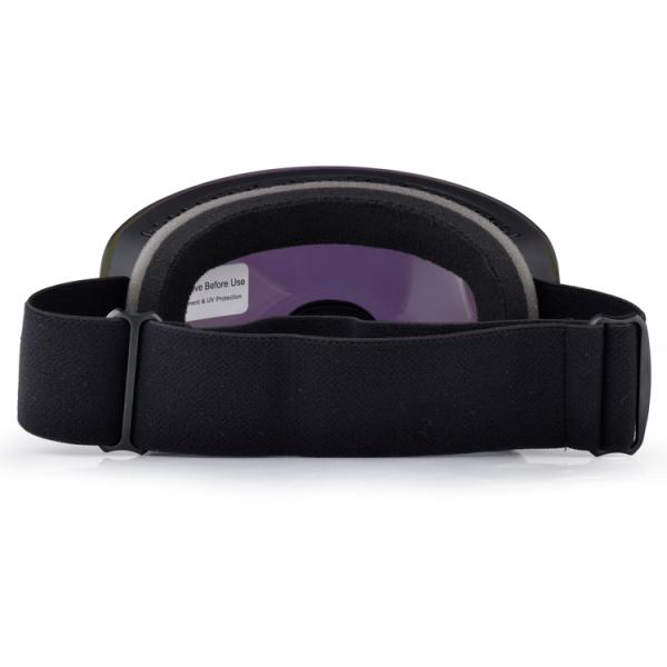 Custom Cylindrical OTG UV400 Anti Fog Ski Goggle with Three Layer Foam Replacement