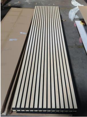 Ceiling Natural Oak Acoustic Slat Wood Wall Panels Fire Retardant