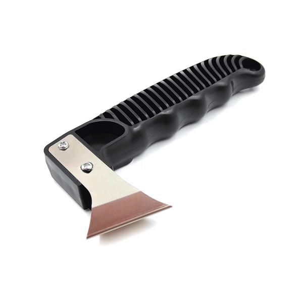 Black Plastic Handle Silicone Sealant Tool Grout Scraper Tool With Stainless Steel Blade