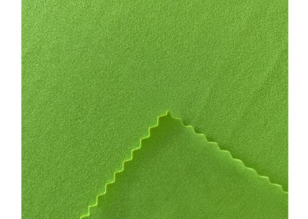 Green Shiny Recycled Lycra Nylon Spandex Fabric 4 Way Stretch For Swimwear