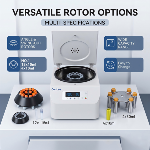 Cenlee Durable 304 Stainless Steel Body Horizontal Centrifuge CTL420 4200RPM 2760*g CGF PRF Swing-Out Rotor Brushless Motor
