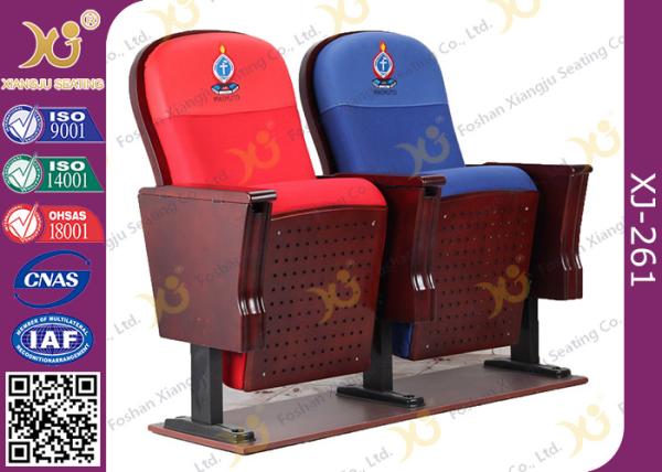 East African Vintage Auditorium Church Hall Chairs With Embroidered Logo On Back