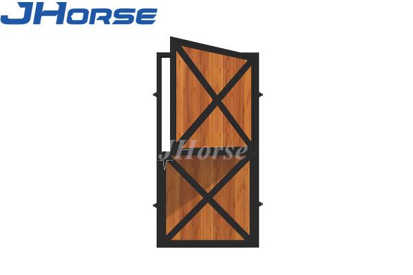 Painéis de porta de celeiro de cavalos holandeses resistentes revestidos a pó