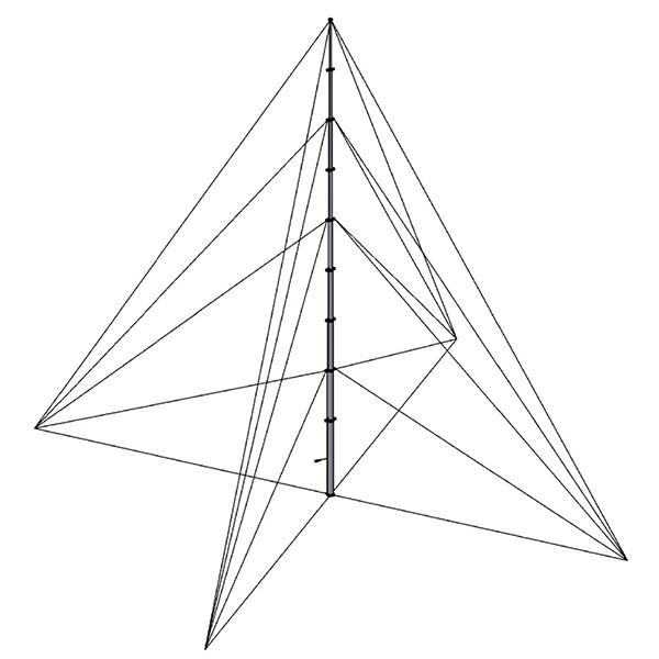 21m Lockable Pneumatic Telescopic Mast 50kg payload-NR-3200-21000-50L antenna telescopic mast aluminum telescoipc mast