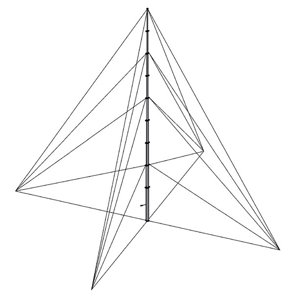 18m Lockable Pneumatic Telescopic Mast 30kg payloads NR-3300-18000-30L