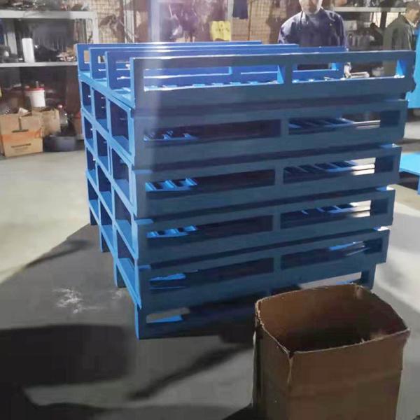 Palette d'acier d'entrepôt industriel sur mesure Palette d'acier lourd de 2 voies