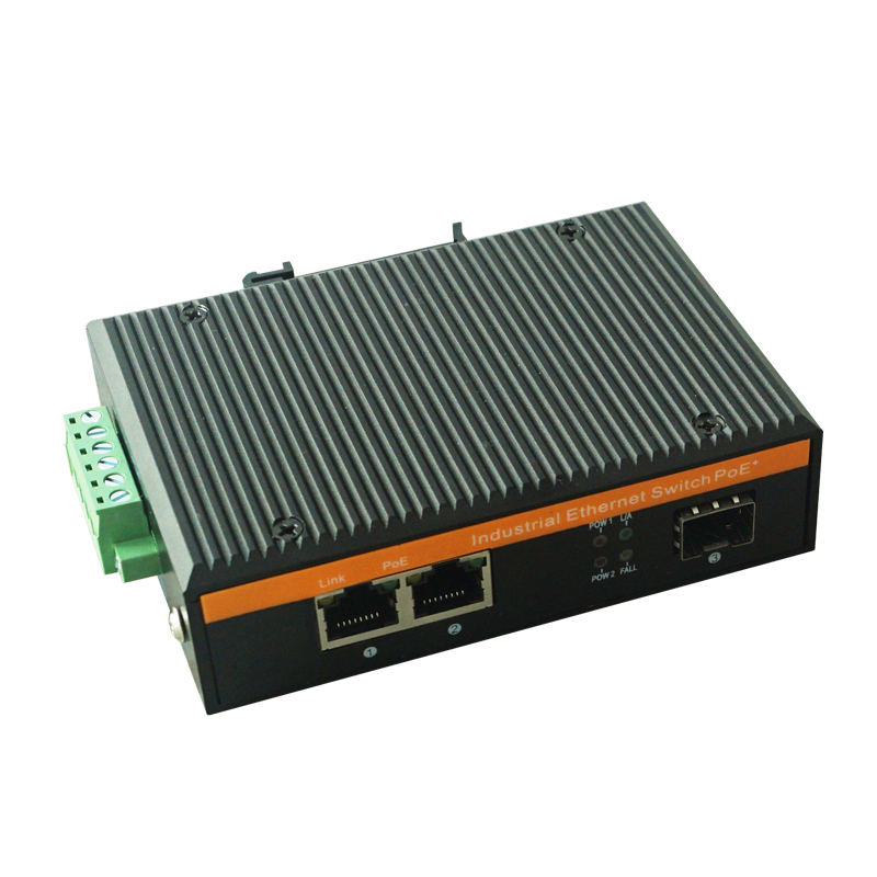 10/100M 1 fiber port+2 RJ45 ports Industrial POE Switch