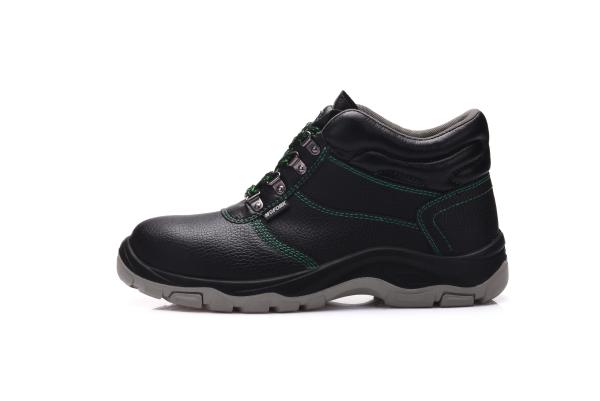 Middle Cut Style Men Office Safety Shoes , Waterproof Black Non Slip Shoes