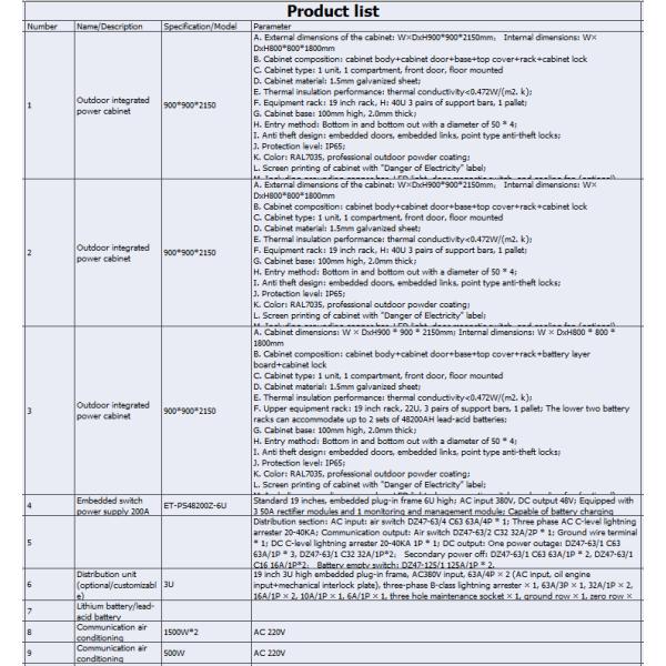 3 Залив Промышленные и коммерческие наружные телекоммуникационные шкафы с охлаждением