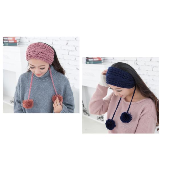 Spring and winter ball of yarn twist headband handmade headdress