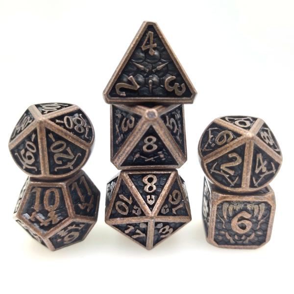 Heavy Metal Dice Sets Wear Resistant Handcrafted Polyhedral Dice Set