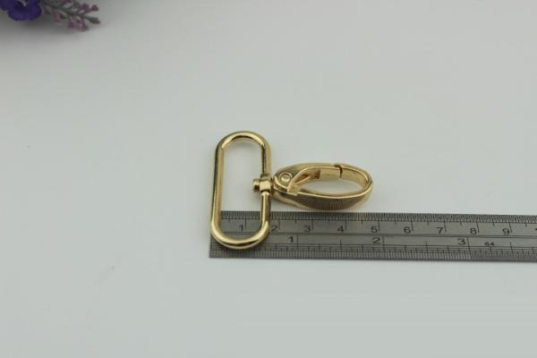 Nickel free zinc alloy 38 mm oval ring bag hardware snap hook for  leather straps