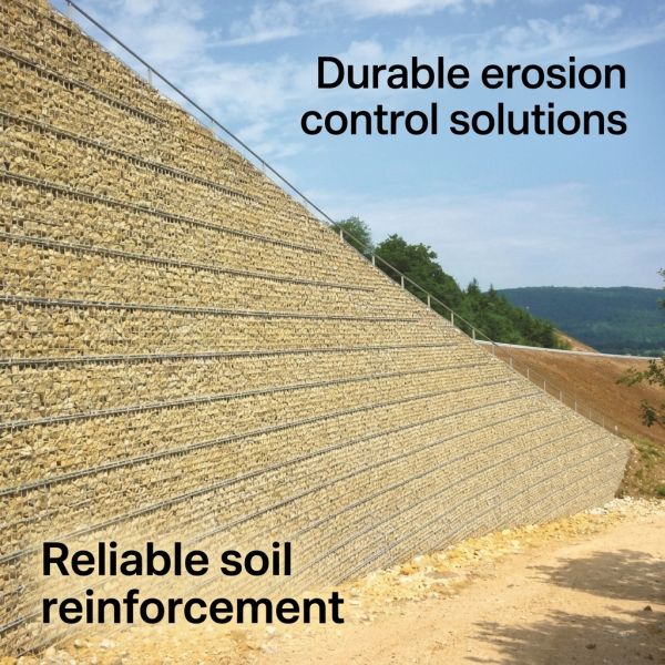 Heavy Duty Reinforced Gabion Bags Corrosion Resistant Geobag For Flood Defense