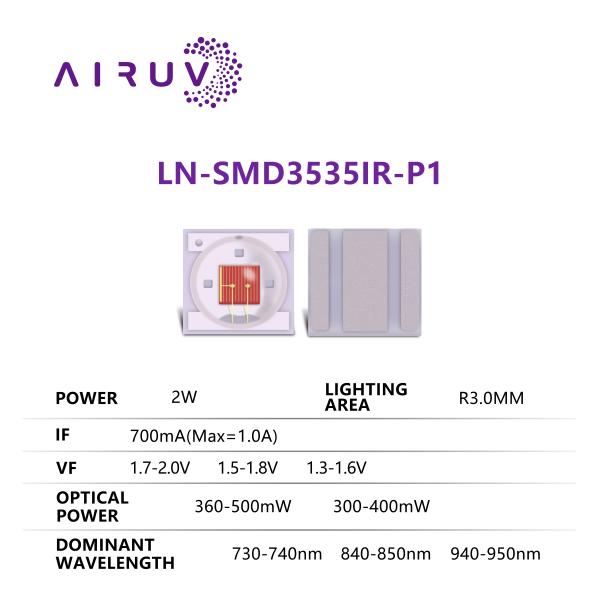 2w 3535 высокомощный IR LED чип 730nm 740nm 840nm 850nm SMD Led Chip