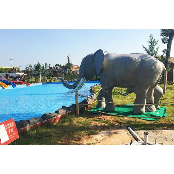 Water Resistant Animatronic Animals , Amusement Park​ Emulational Elephant