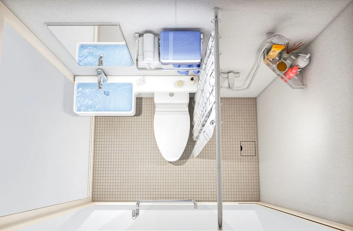 Seamless SMC Bathroom Durable Prefab Modular Bathroom Waterproof