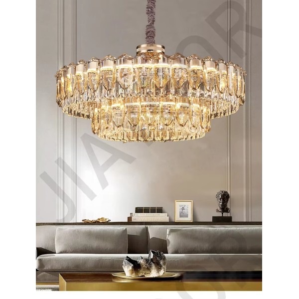 Led Light Bedroom Lamps Ceiling Modern Luxury Crystal Lamp Villa Living Room Pendant Light (WH-CY-270)
