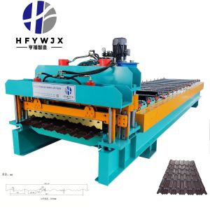 Industrial Grade 980 Model Glazed Tile Roll Forming Machine with 16 Row Molding and Hydraulic Pressure Transmission