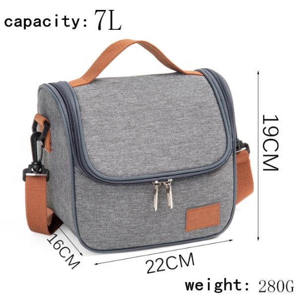 La comida campestre al aire libre del papel de aluminio aisló el bolso 7L de Tote Lunch Bag Insulation Cooler