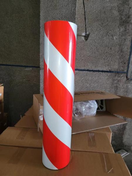 Tipo comercial listras vermelhas de cobertura reflexivas de Glassbead do vinil 10cm do ANIMAL DE ESTIMAÇÃO/branco 7.5cm