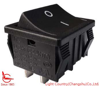 Fábrica R3-2 -FORa no interruptor de balancim, 24*21mm, botão vermelho/preto do alojamento preto, 20A 250V